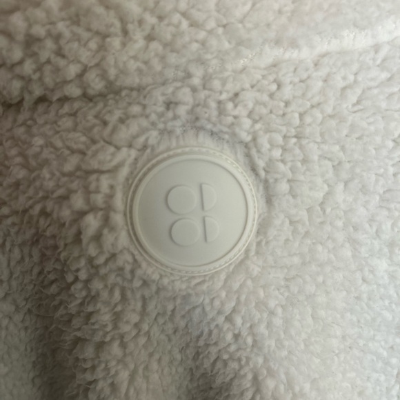 Sweaty Betty Canyon Fleece Zip Up Lily White Full Zip Sherpa US Size 6 - Picture 6 of 8